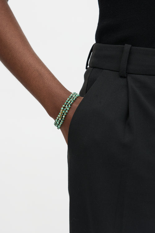 Isabel Marant Three Strand Beaded Bracelet