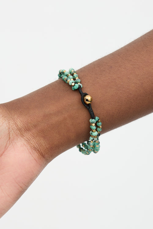 Isabel Marant Three Strand Beaded Bracelet