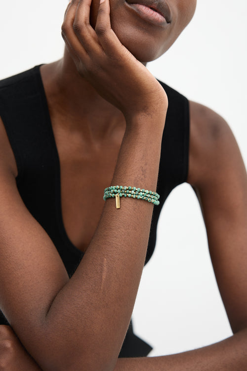 Isabel Marant Three Strand Beaded Bracelet