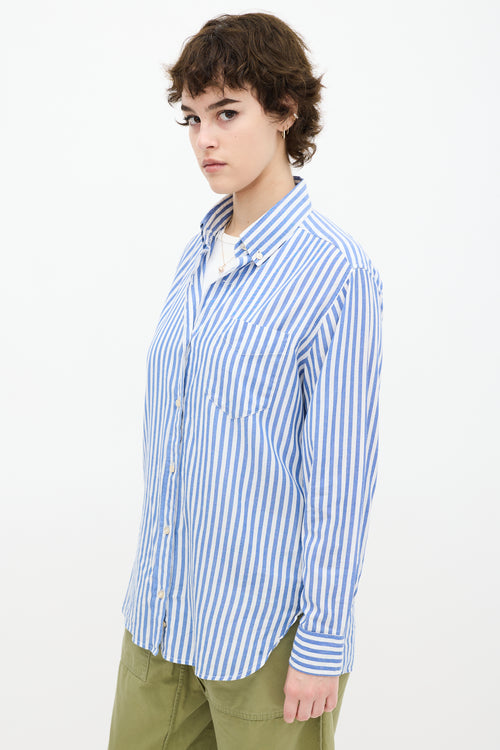 Isabel Marant White & Blue Striped Shirt