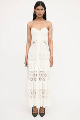 drake tiered ruffle eyelet maxi dress isabel marant Isabel Marant // Floral Eyelet Drake Dress – VSP Consignment
