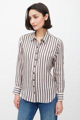 Isabel Marant White & Multicolour Striped Shirt