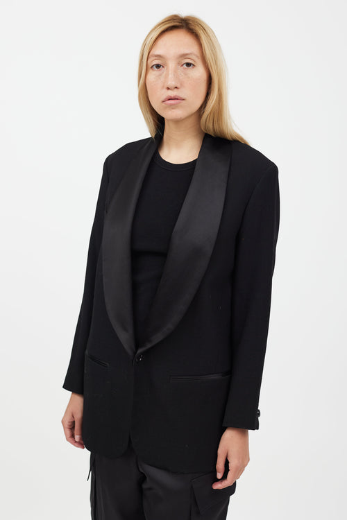 Isabel Marant X H&M Black Satin Collar Blazer