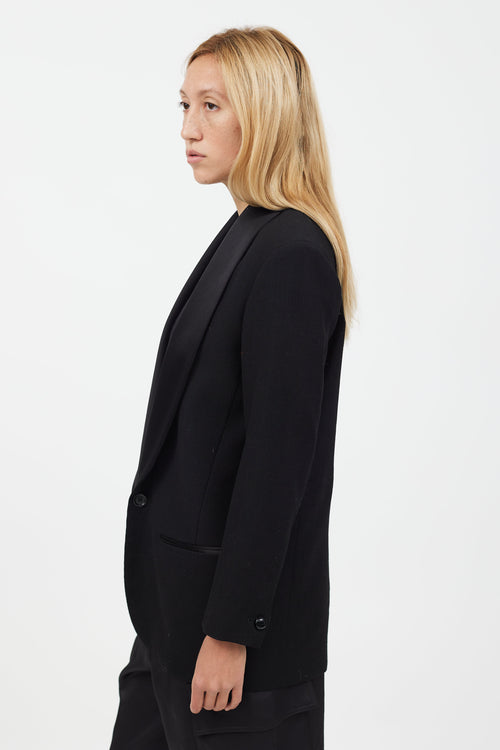 Isabel Marant X H&M Black Satin Collar Blazer