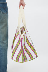 Isabel Marant Yellow & Multicolour Striped Darwen Tote Bag