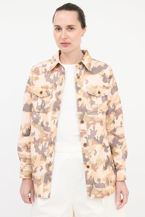 Isabel Marant Denim Eden Camo Shirt