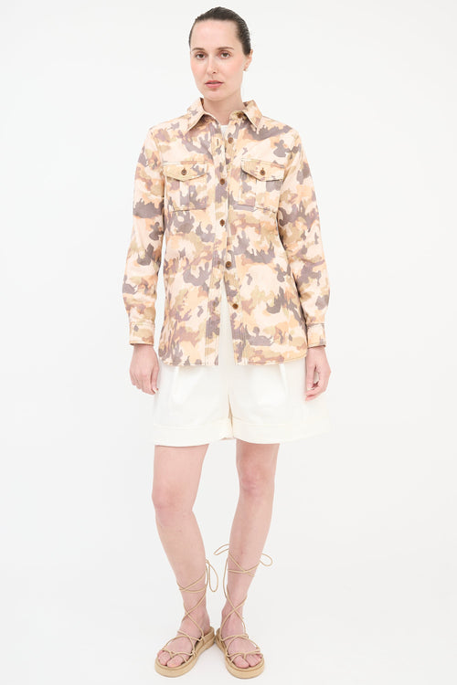 Isabel Marant Denim Eden Camo Shirt