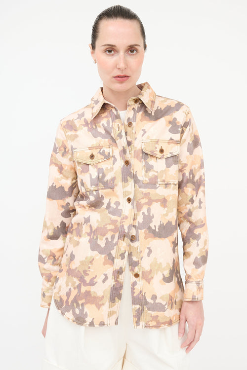 Isabel Marant Denim Eden Camo Shirt