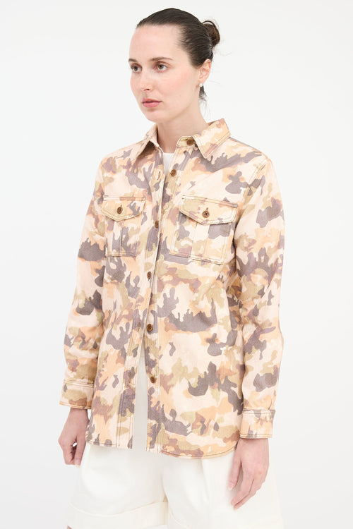 Isabel Marant Denim Eden Camo Shirt