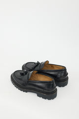 Isabel Marant Black Leather Frezza Kiltie Fringed Loafer