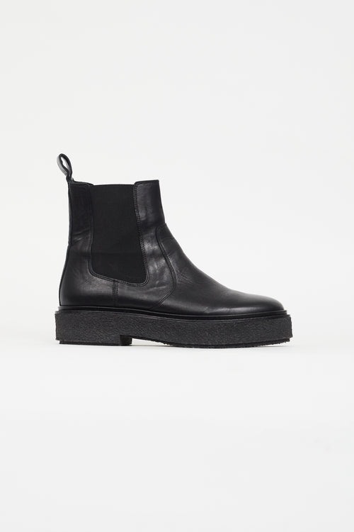Black Leather Chelsea Boot Isabel Marant