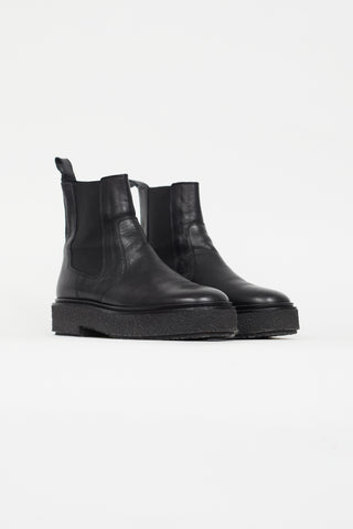 Black Leather Chelsea Boot Isabel Marant
