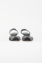 Isabel Marant Black Suede Embellished Bow Slingback Heel