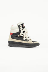 Isabel Marant Black & Beige Brendty Lace Up Boot