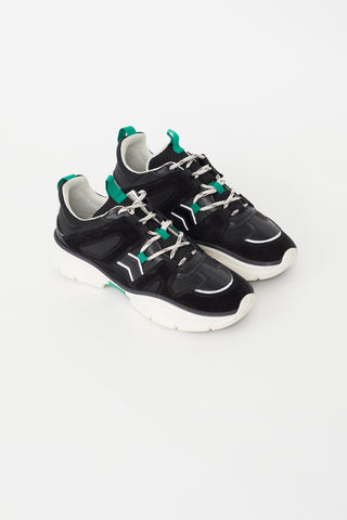 Isabel Marant Black & Green Kindsay Sneaker