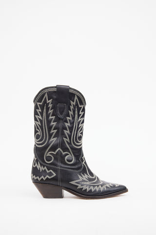 Isabel Marant Black & White Duerto Cowboy Boot