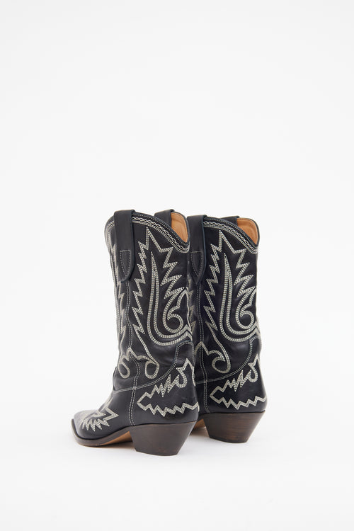 Isabel Marant Black & White Duerto Cowboy Boot