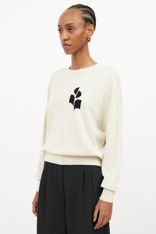 Isabel Marant Étoile Cream Crewneck Long Sleeve Sweater