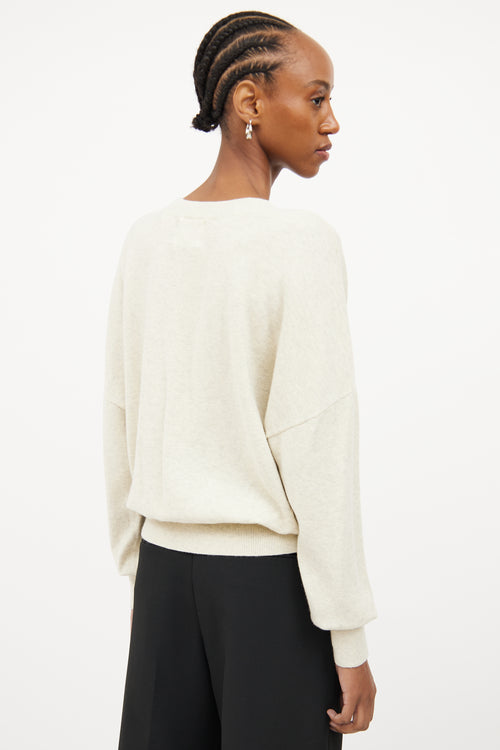 Isabel Marant Étoile Cream Crewneck Long Sleeve Sweater
