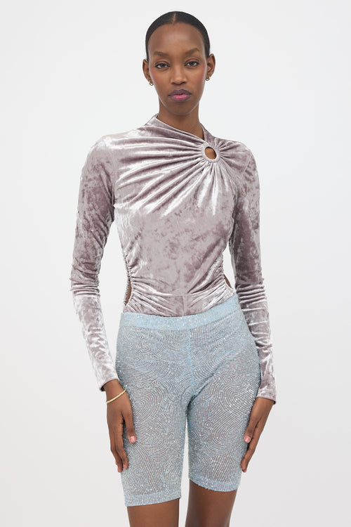 Isabel Marant Crushed Velvet Goldano Bodysuit