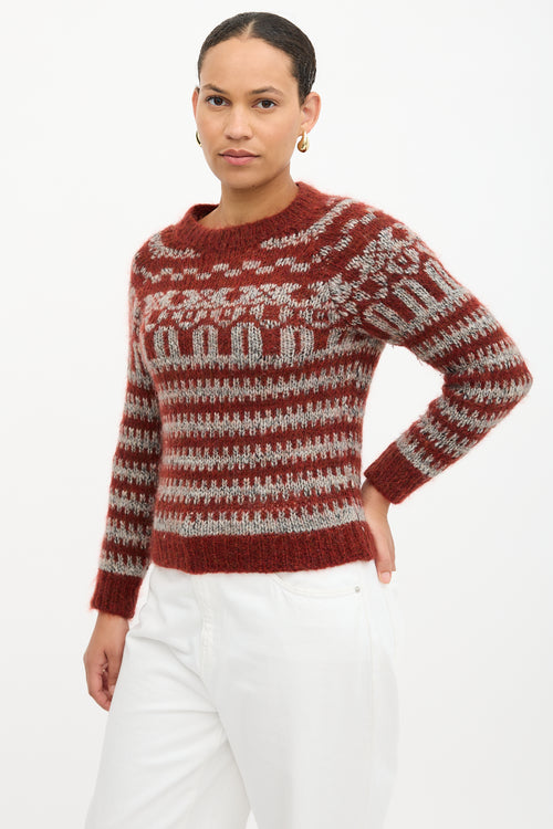 Isabel Marant Étoile Mohair & Wool Intarsia Sweater