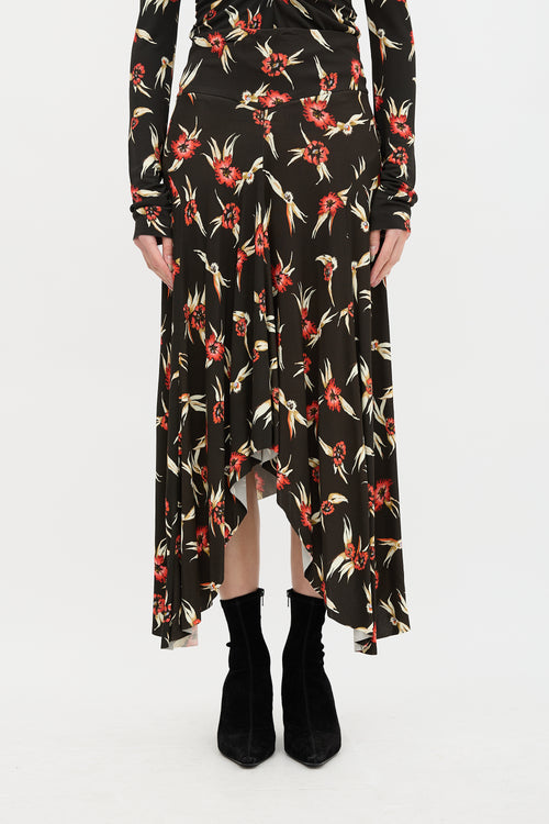 Isabel Marant Floral Asymmetrical Skirt