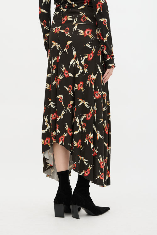 Isabel Marant Floral Asymmetrical Skirt