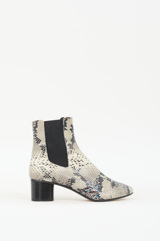 Isabel Marant Grey & Multi Textured Danelya Chelsea Boot