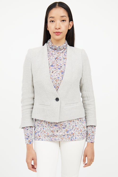 Isabel Marant Étoile Grey Button Pocket Blazer