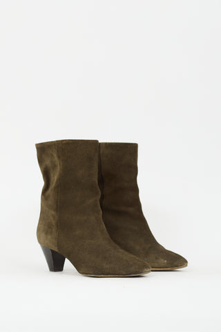 Isabel Marant Brown Suede Ankle Boot