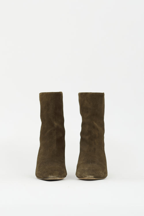 Isabel Marant Brown Suede Ankle Boot