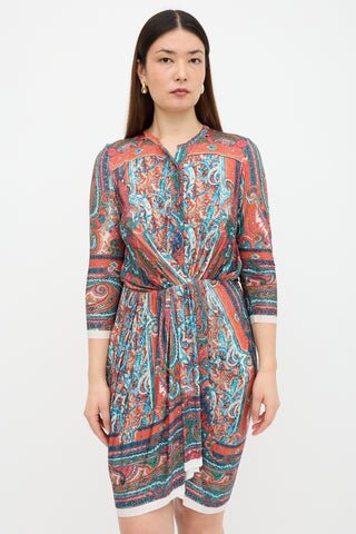 Isabel Marant Knit Draped Paisley Dress