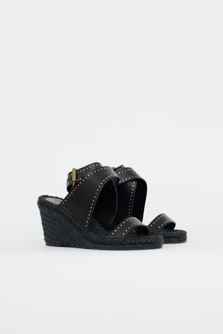 Isabel Marant Leather Iriane Wedge Sandal