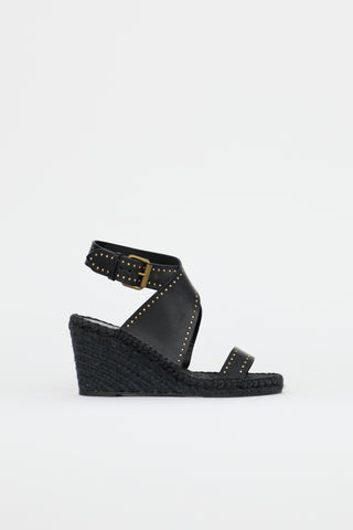 Isabel Marant Leather Iriane Wedge Sandal