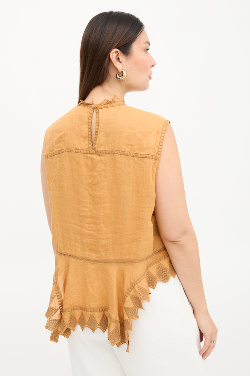Isabel Marant Ramie Embroidered Top