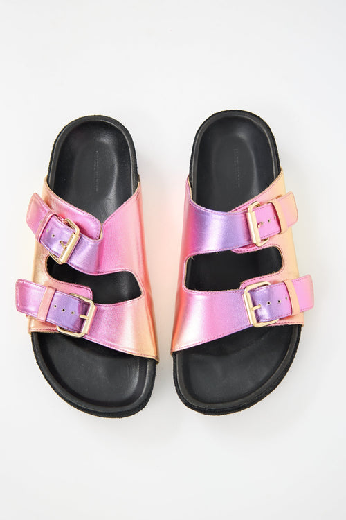 Isabel Marant Leather Lennyo Slide