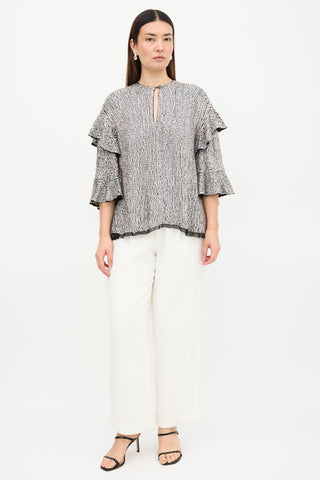 Isabel Marant Sequin Ruffle Blouse
