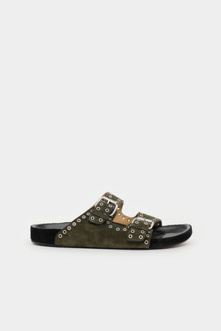 Isabel Marant Suede Lennyo Grommet Sandal