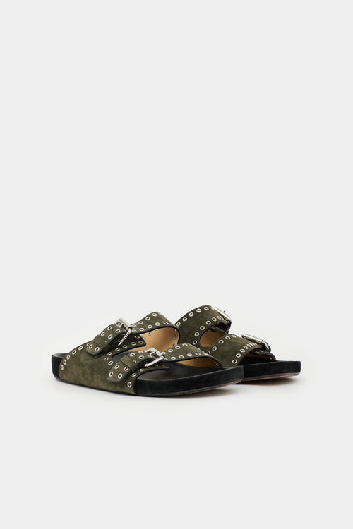 Isabel Marant Suede Lennyo Grommet Sandal