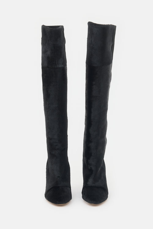 Isabel Marant Suede & Hair Shiela Knee Boot