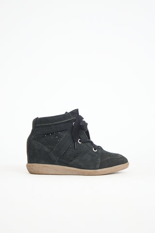 Isabel Marant Suede Bobby Wedge Sneaker