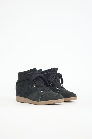 Isabel Marant Suede Bobby Wedge Sneaker