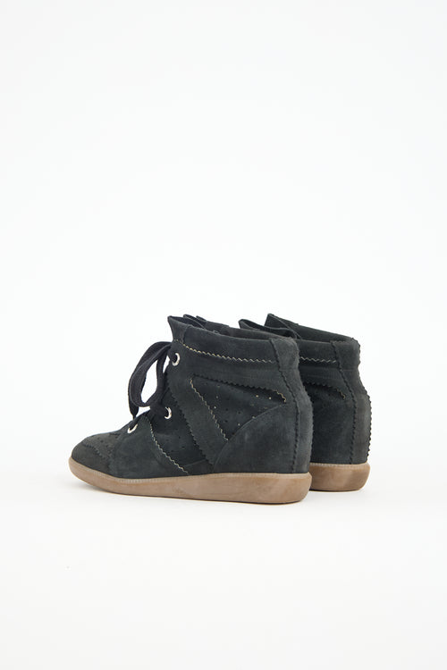 Isabel Marant Suede Bobby Wedge Sneaker