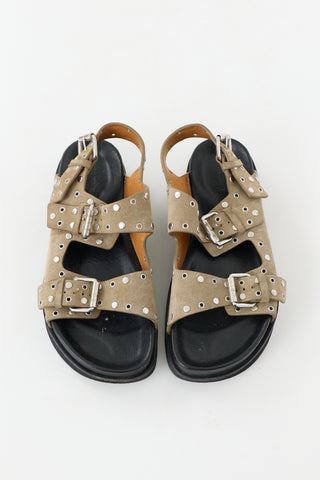 Isabel Marant Suede Studded Ophie Sandal