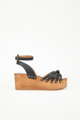Isabel Marant Étoile Leather Zia Wedge Sandal