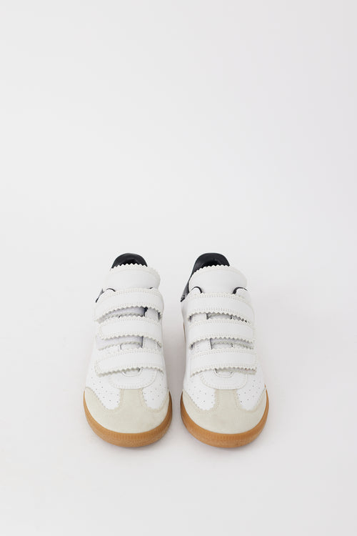 Isabel Marant White & Black Leather Beth Sneaker