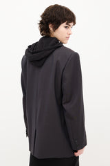 Isabel Marant Navy Wool Peak Lapel Piaklero Blazer
