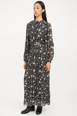 Isabel Marant Étoile Black & Cream Floral Estine Dress
