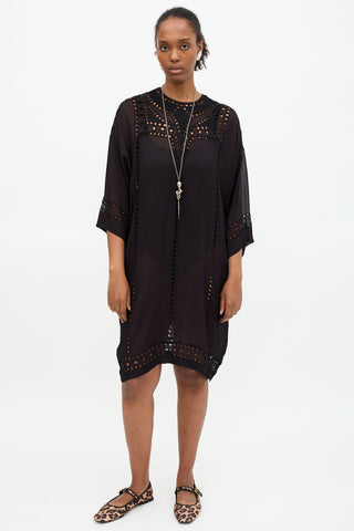 Isabel Marant Étoile Embroidered Eyelet Tunic Dress