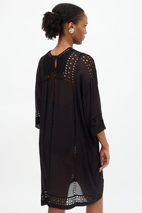 Isabel Marant Étoile Embroidered Eyelet Tunic Dress